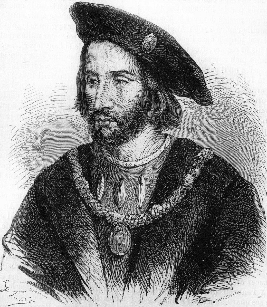 Portræt af den franske admiral Bonnivet og chef for hæren af Francois 1. af Unknown artist