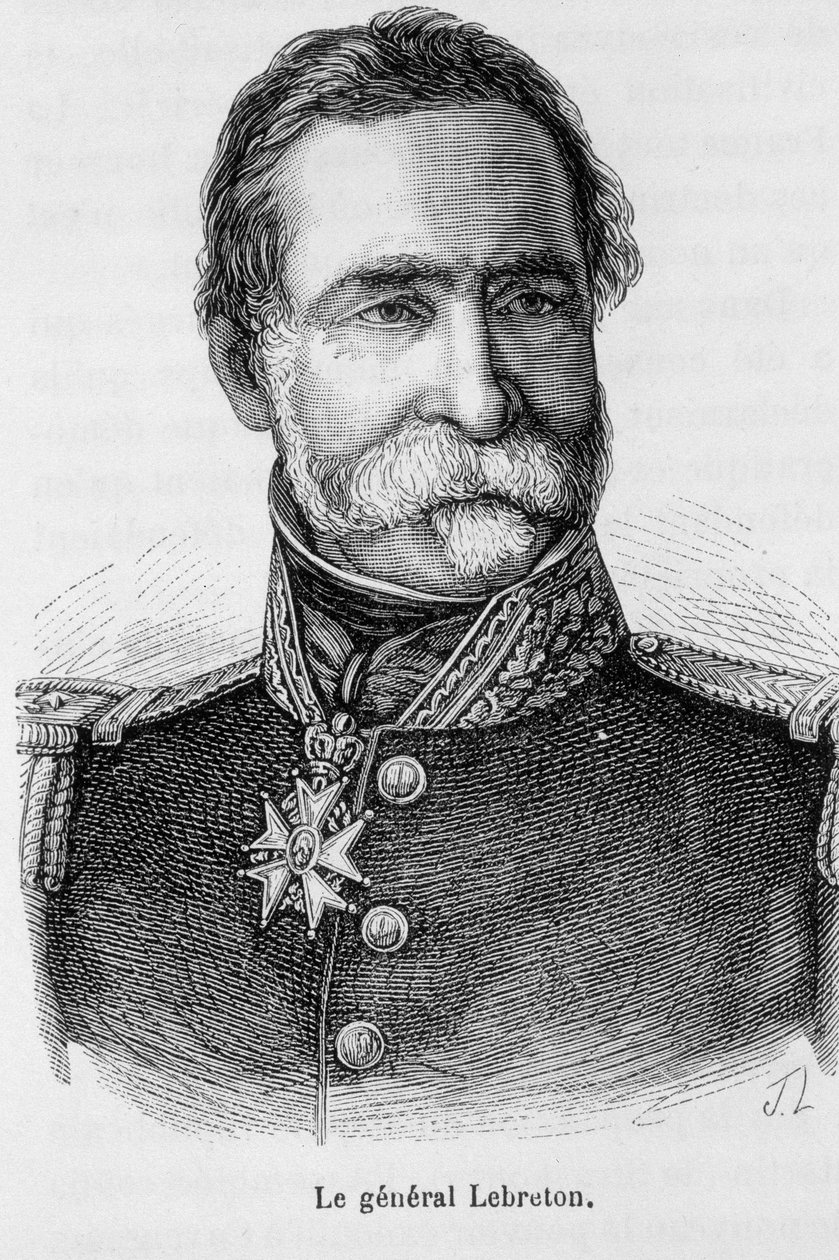 Portræt af den franske general Lebreton. af Unknown artist