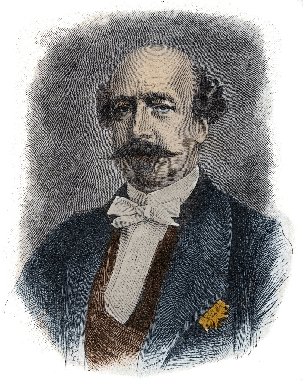 Portræt af den franske finansmand og politiker Charles de Morny dit Comte de Morny (eller hertug) (1811-1865) halvbror til Napoleon III af Unknown artist