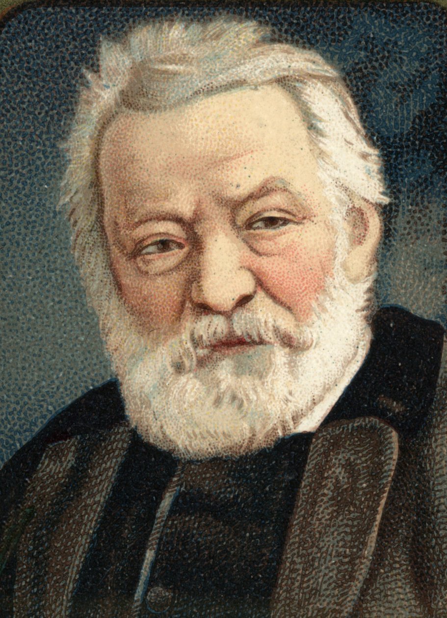 Portræt af den franske forfatter Victor Hugo (1802 - 1885). af Unknown artist