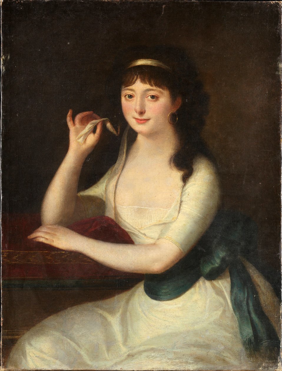 Portræt af Genova-aristokraten Luigia Pallavicini (1772-1841) Markise og muse af digtere Anonymt maleri. 19. århundrede. Gener, Galleria d