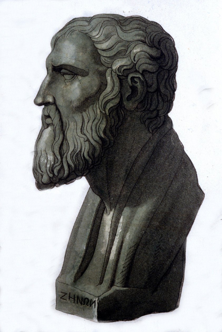 Portræt af den græske filosof Zenon af Eleas (495 f.Kr. - 430 f.Kr.). af Unknown artist