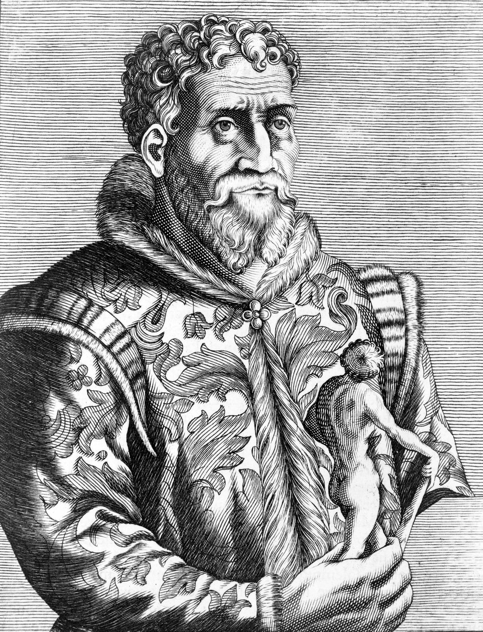 Portræt af den italienske maler Michelangelo Buonarroti af Unknown artist