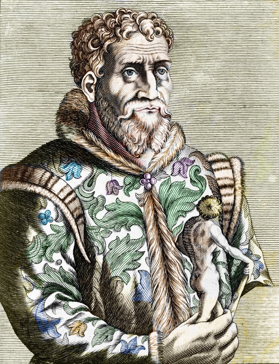 Portræt af den italienske maler Michelangelo Buonarroti af Unknown artist