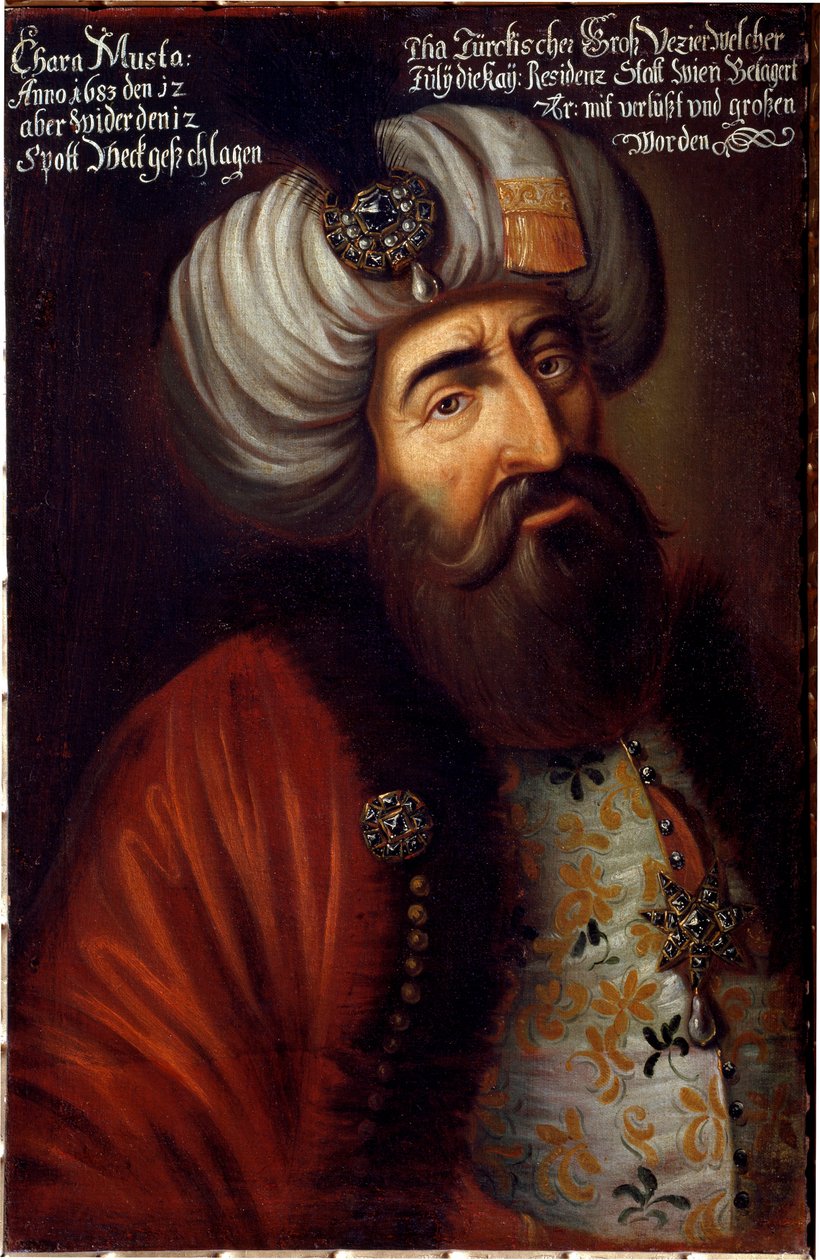 Portræt af den osmanniske soldat Pasha Kara Mustafa fra Merzifon af Unknown artist