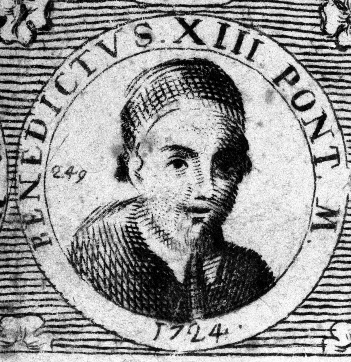 Portræt af paven (1724-1730) Benedikt XIII (1649-1730). af Unknown artist