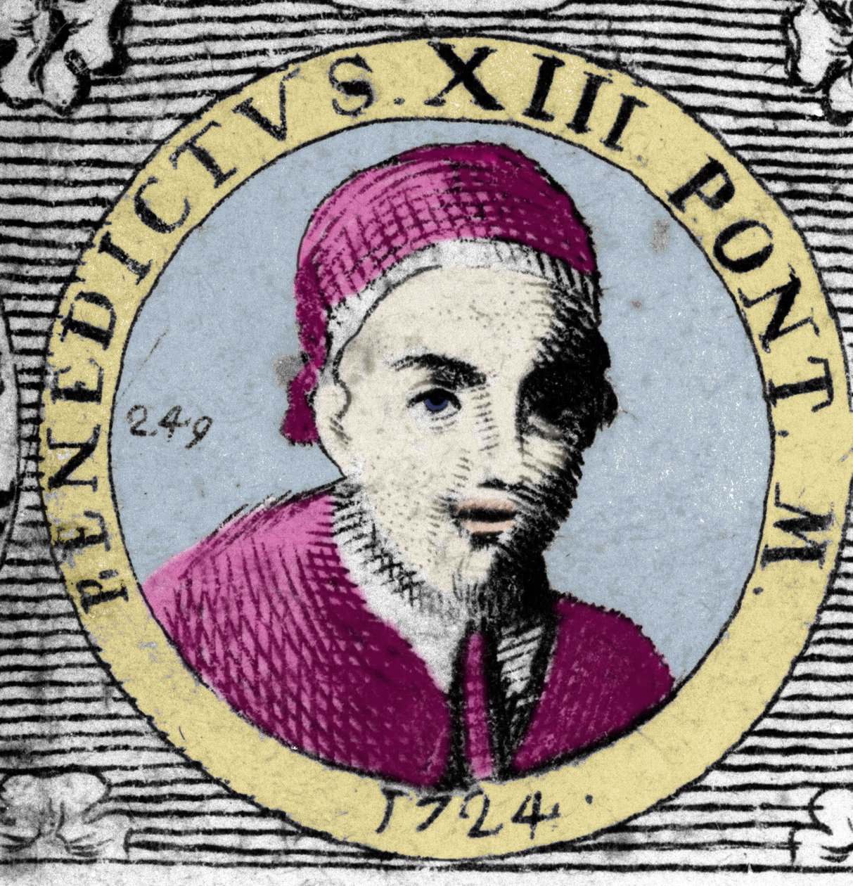 Portræt af paven (1724-1730) Benedikt XIII (1649-1730). af Unknown artist