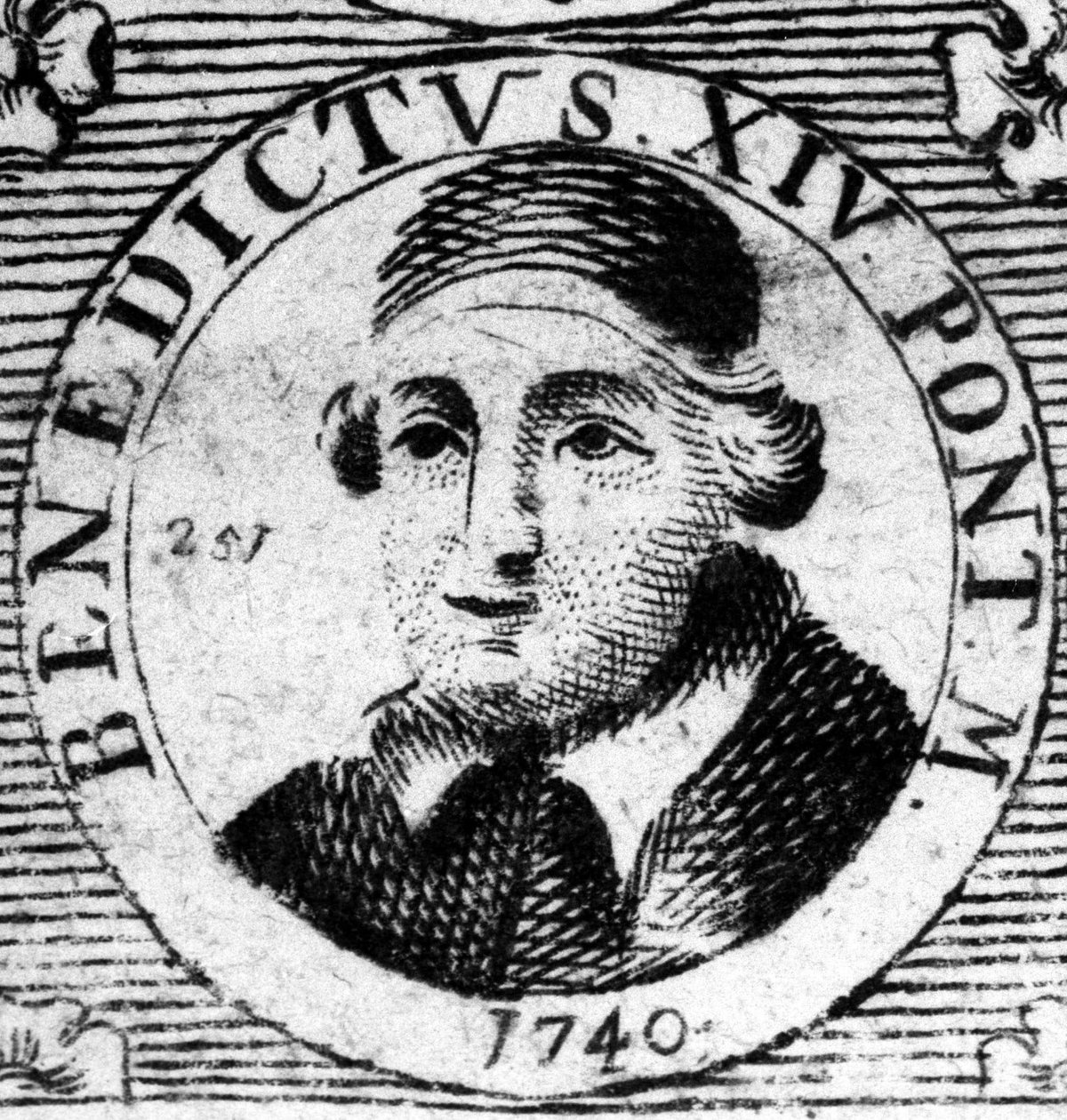 Portræt af paven (1740-1758) Benedikt XIV (1675-1758). af Unknown artist
