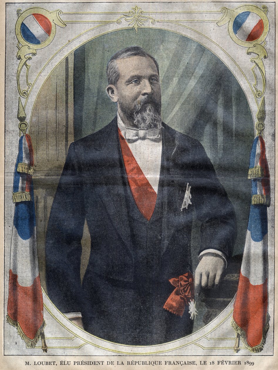 Portræt af den franske republiks præsident Emile Loubet (1838-1929) - Indgravering i le-pelerin fra 1899 af Unknown artist