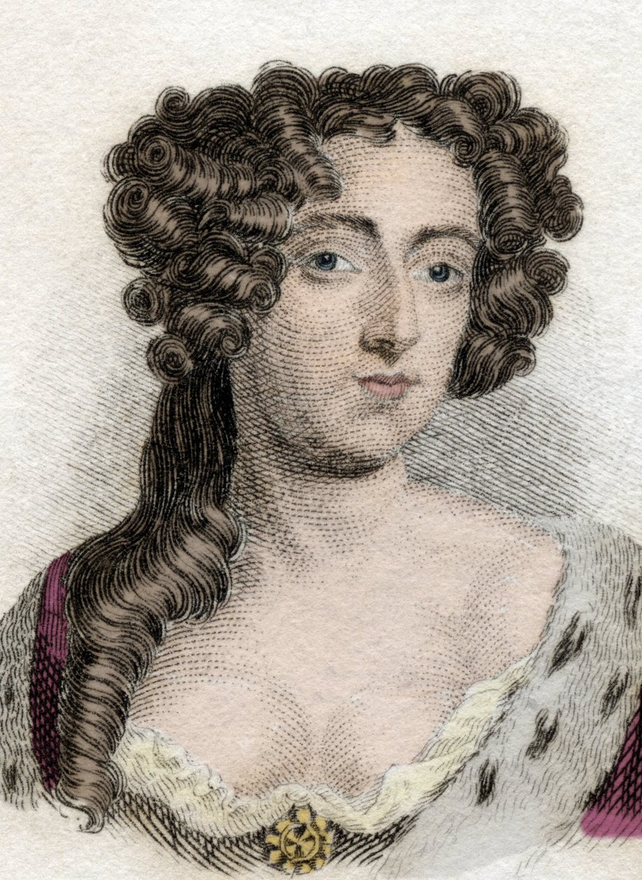 Portræt af dronningen af England Mary II Stuart (1662-1694). af Unknown artist