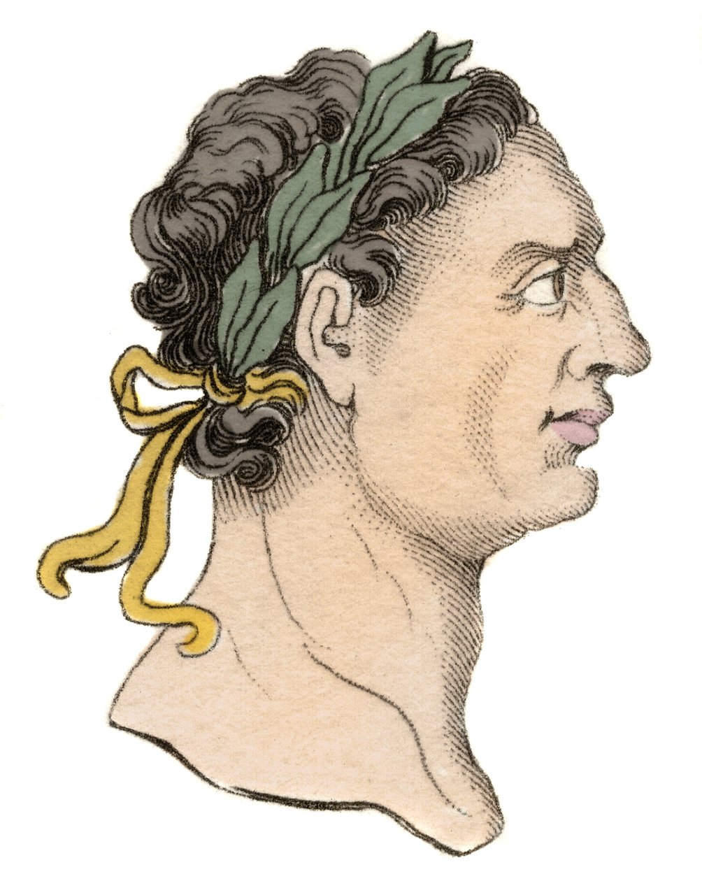 Portræt af den romerske kejser Domitian (Titus Flavius Domitian) (51-96 e.Kr.) af Unknown artist