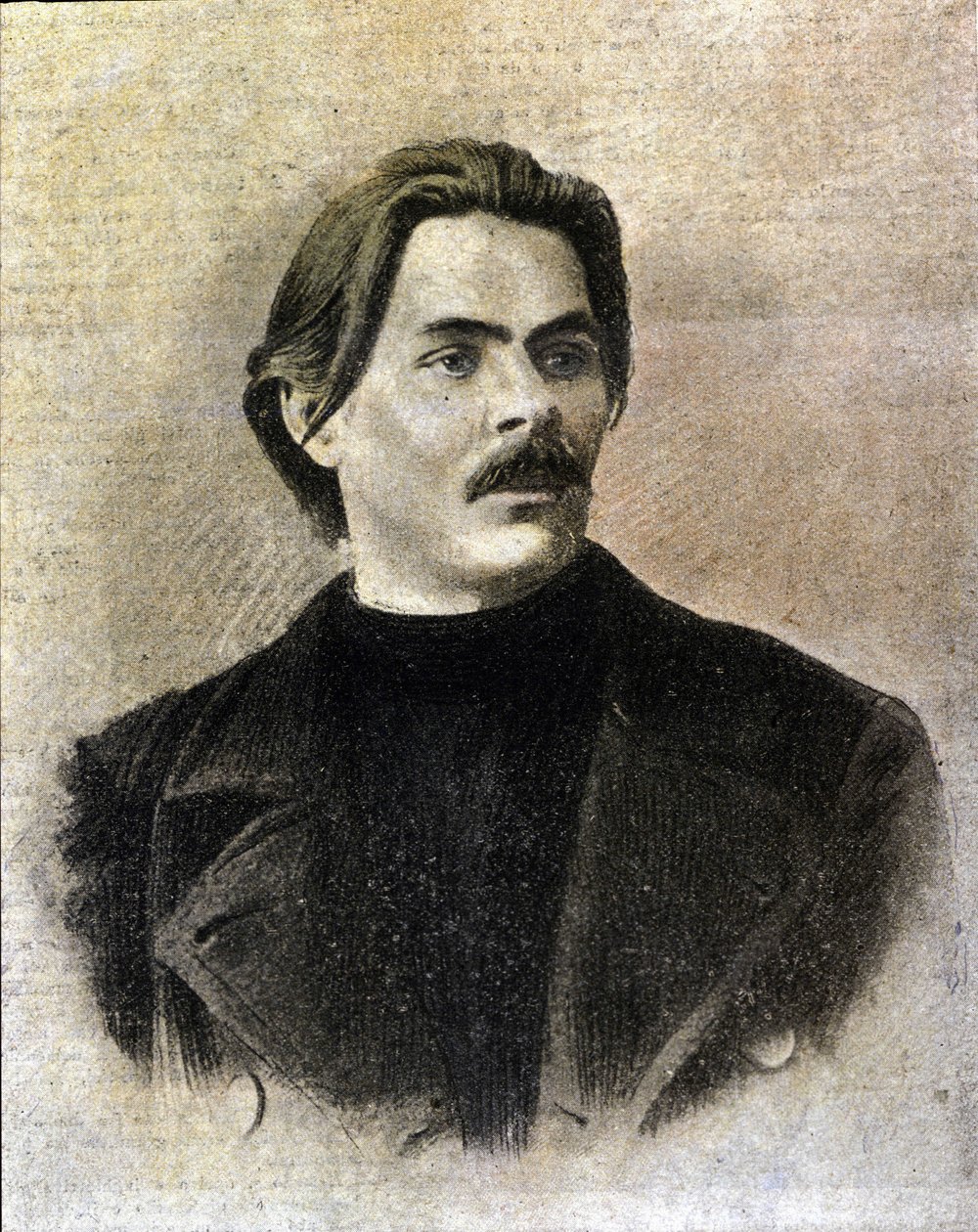 Portræt af den russiske forfatter Maxim Gorki (Gorkij) (1868 - 1936). af Unknown artist