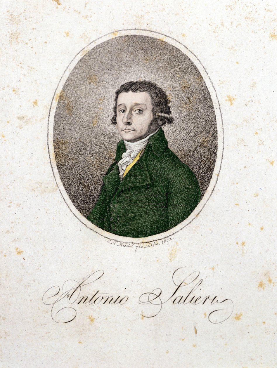 Portræt af komponisten Antonio Salieri (1750 - 1825). af Unknown artist
