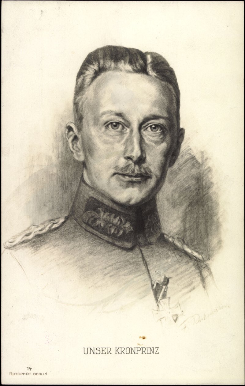 Portræt af kronprins Frederik Vilhelm af Preussen (tegning) af Unknown Artist