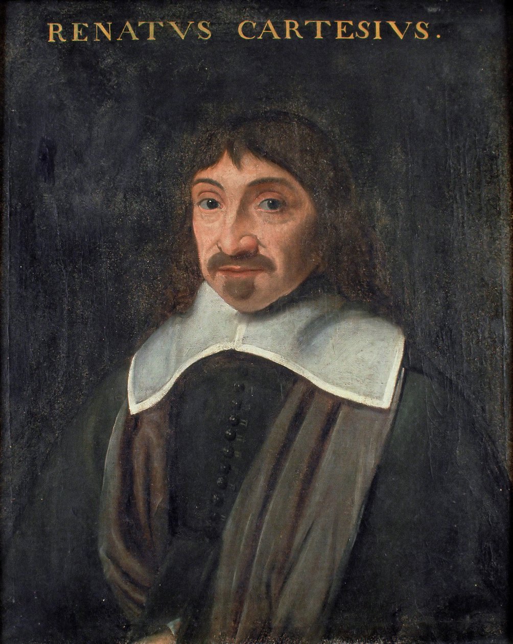 Portræt af filosoffen Rene Descartes (1596-1650), Anonym. Olie på lærred af Unknown artist