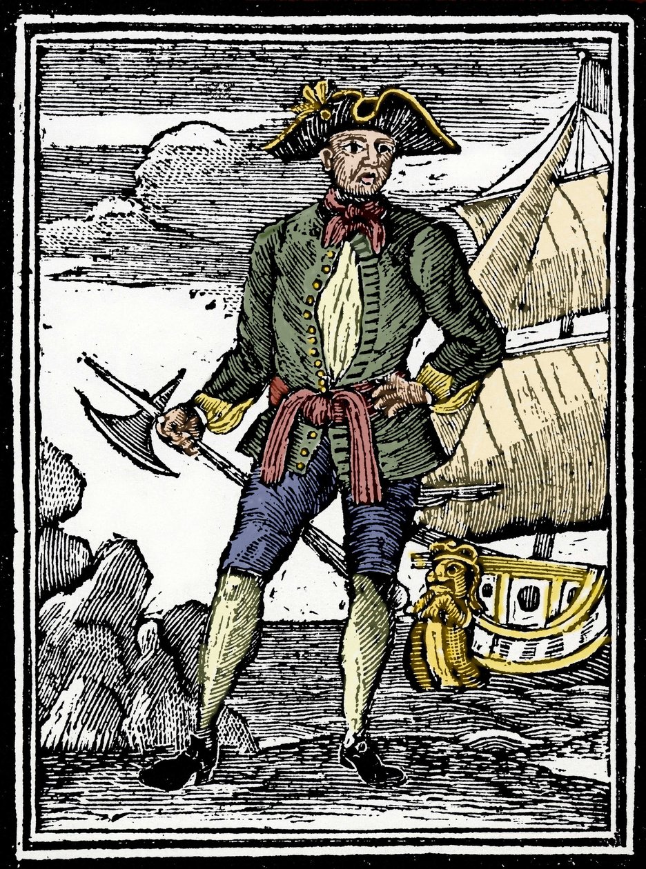 Portræt af piraten Edward England (? -1720). af Unknown artist