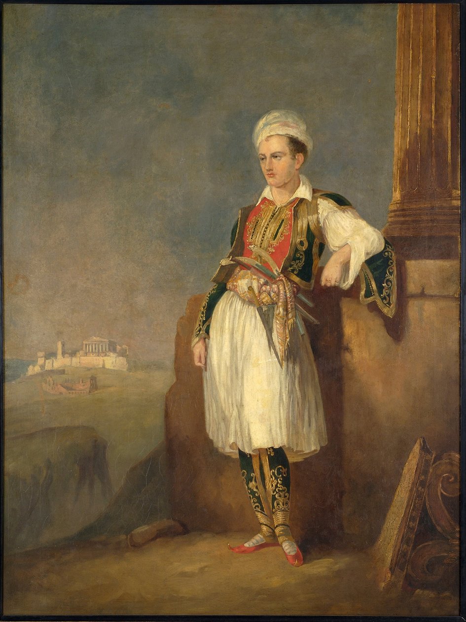 Portræt af digteren Lord George Noel Byron af Unknown artist