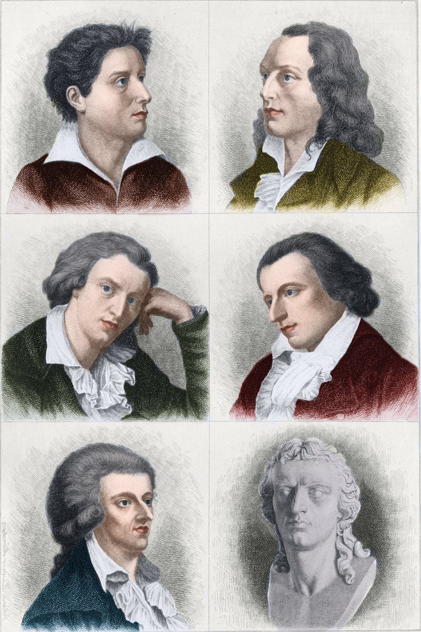 Portrætter af Friedrich von Schiller (1759-1805), tysk digter og forfatter. af Unknown artist