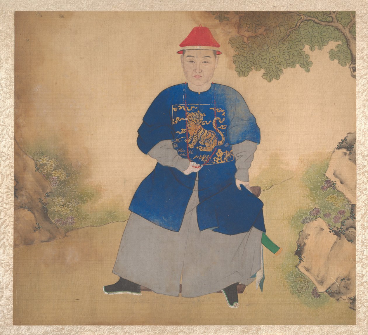 Portrætter af familiemedlemmer, midten af det 19. århundrede (album med 19 blade; blæk og farve på silke) af Unknown Artist