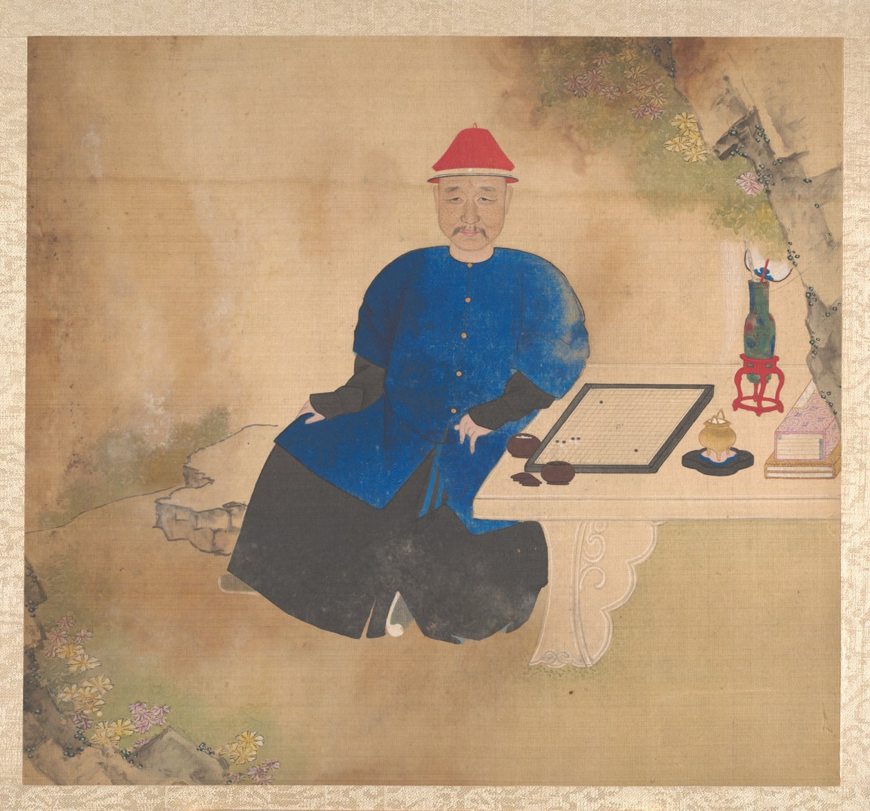 Portrætter af familiemedlemmer, midten af det 19. århundrede (album med 19 blade; blæk og farve på silke) af Unknown Artist