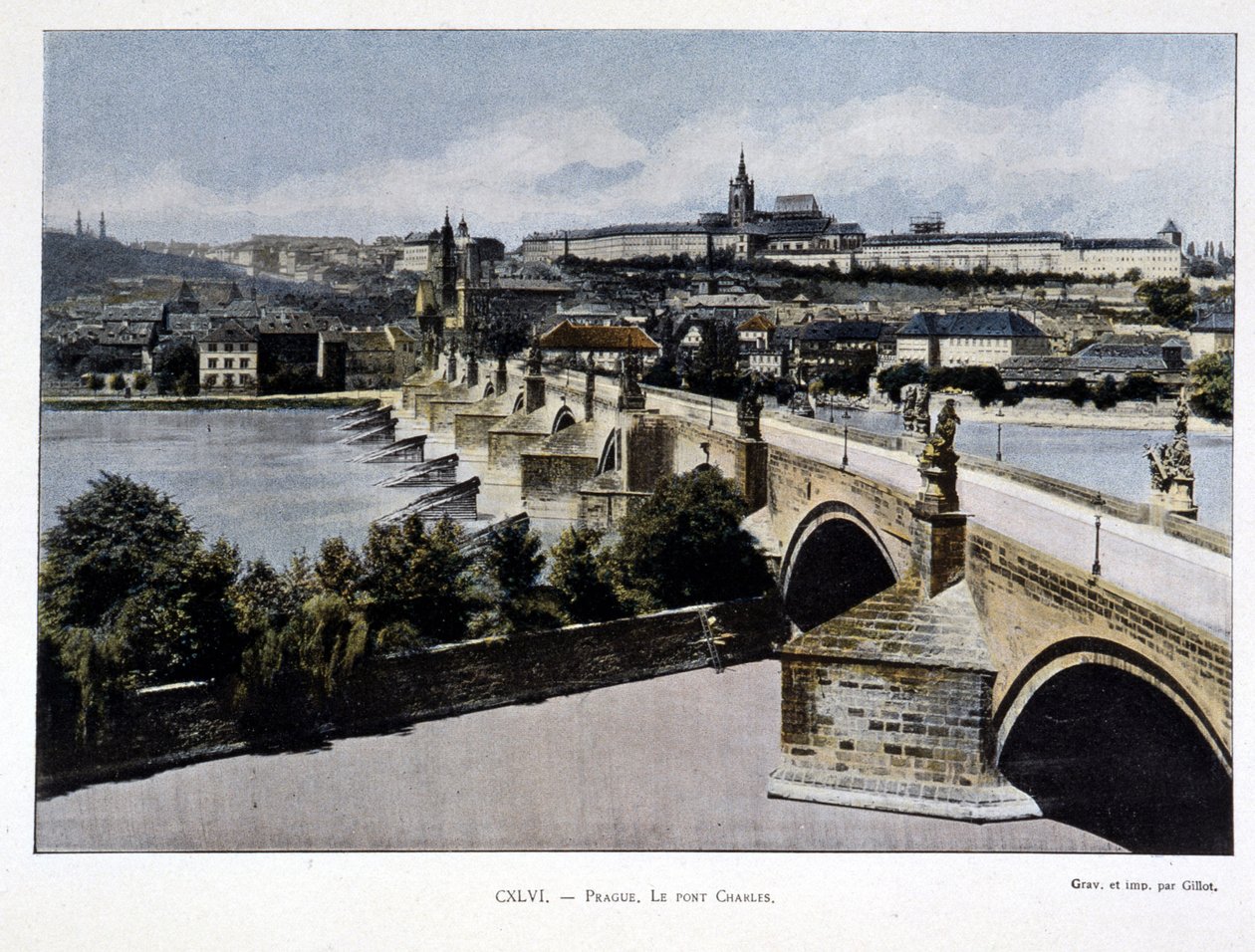 Prag, Karlsbroen, slutningen af det 19. århundrede af Unknown artist