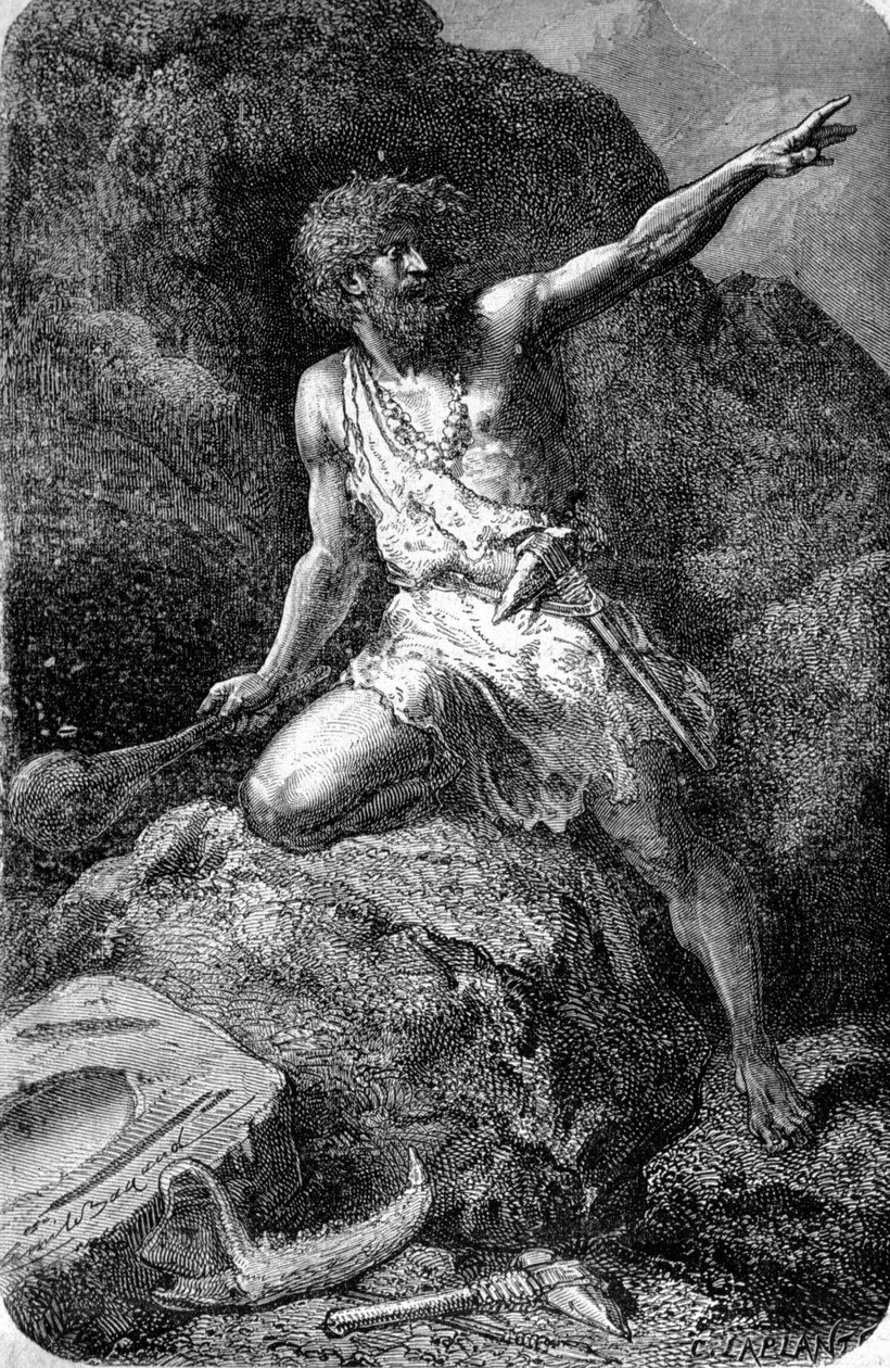 Urmand fra rensdyrtiden (øvre palæolitikum). af Unknown artist