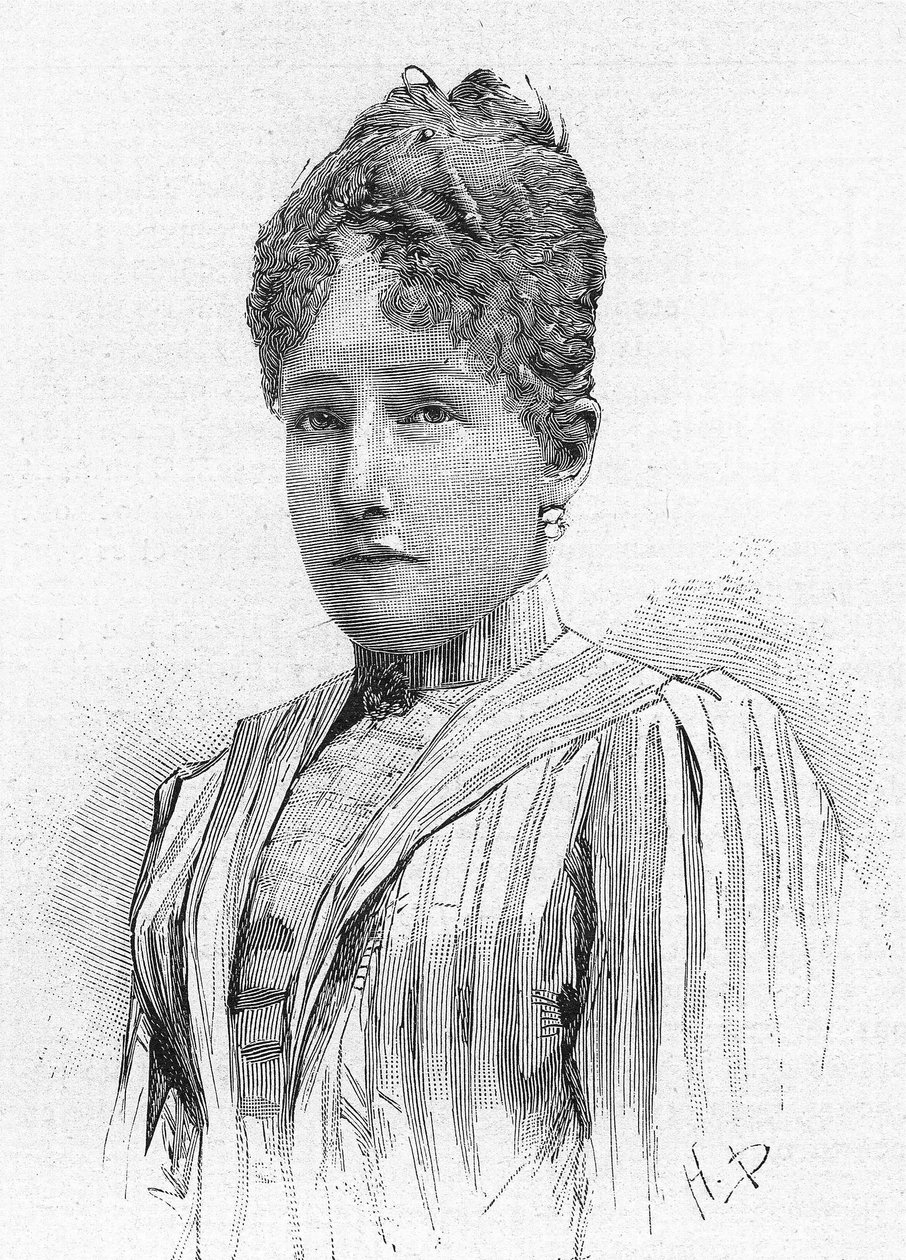 Prinsesse Stephanie af Belgien (1864 - 1945), datter af Leopold II af Belgien, hustru til Rodolph af Habsburg. af Unknown artist