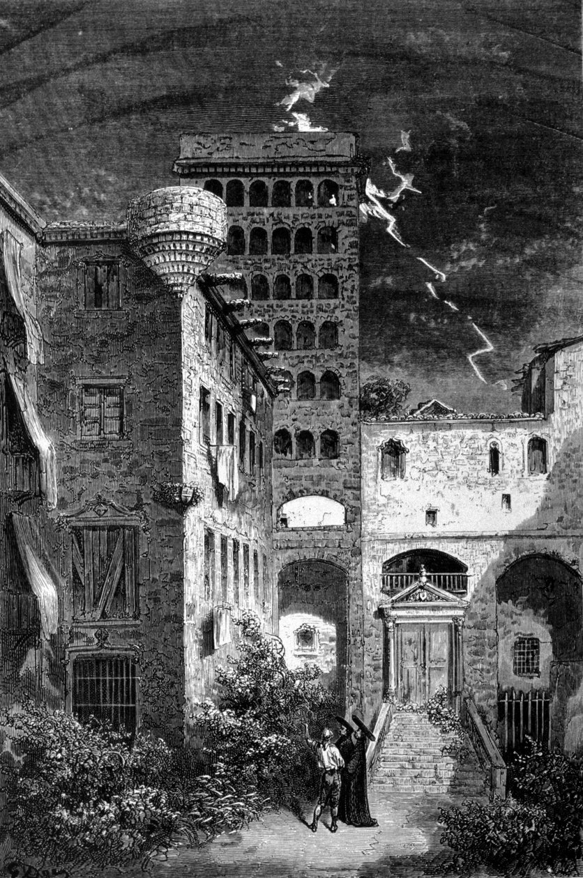 Fængsler i Barcelona i Spanien brugt under inkvisitionen. af Unknown artist