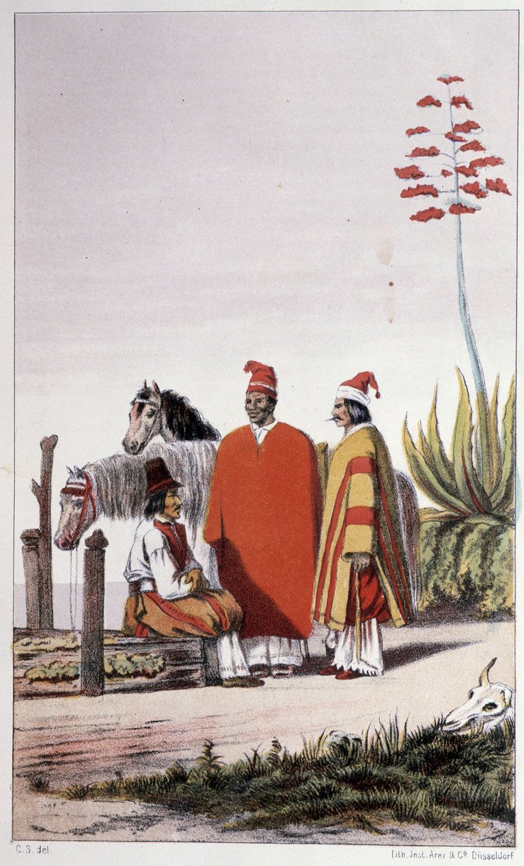 Privat- og landfolk, Buenos Aires - i ""Første svenske jordsejlads"" af Skogmand Carl Johan Alfred, red. Stockholm, Adolf Bonnier af Unknown artist