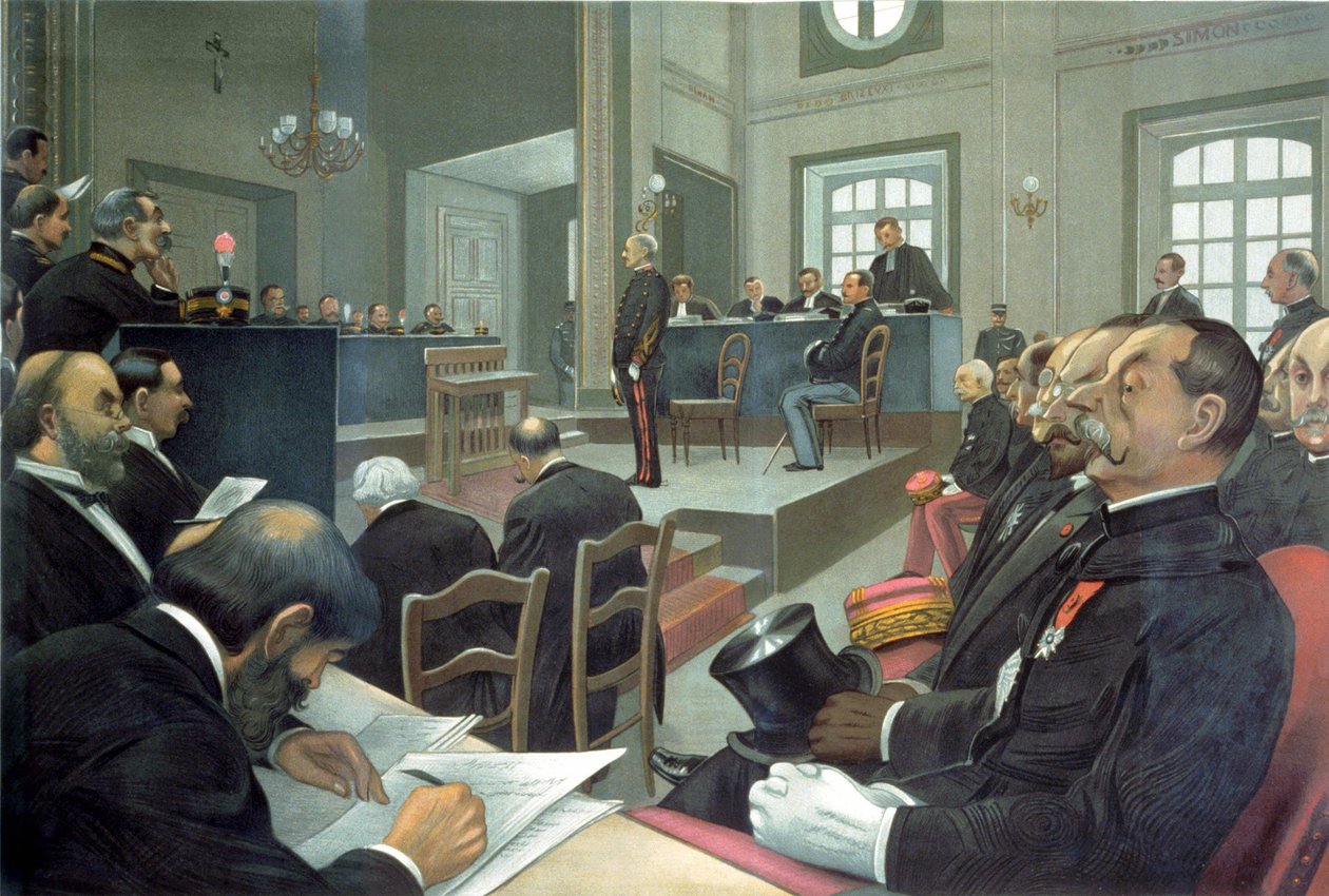 Dreyfus-retssagen i Rennes af Unknown artist