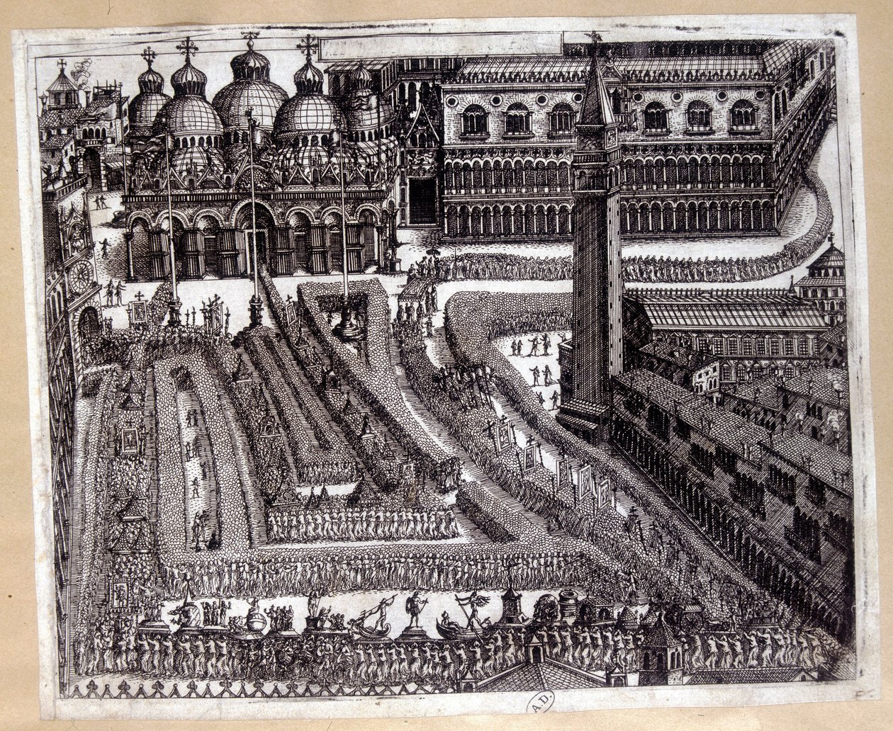 Procession i Venedig i det 17. århundrede af Unknown artist