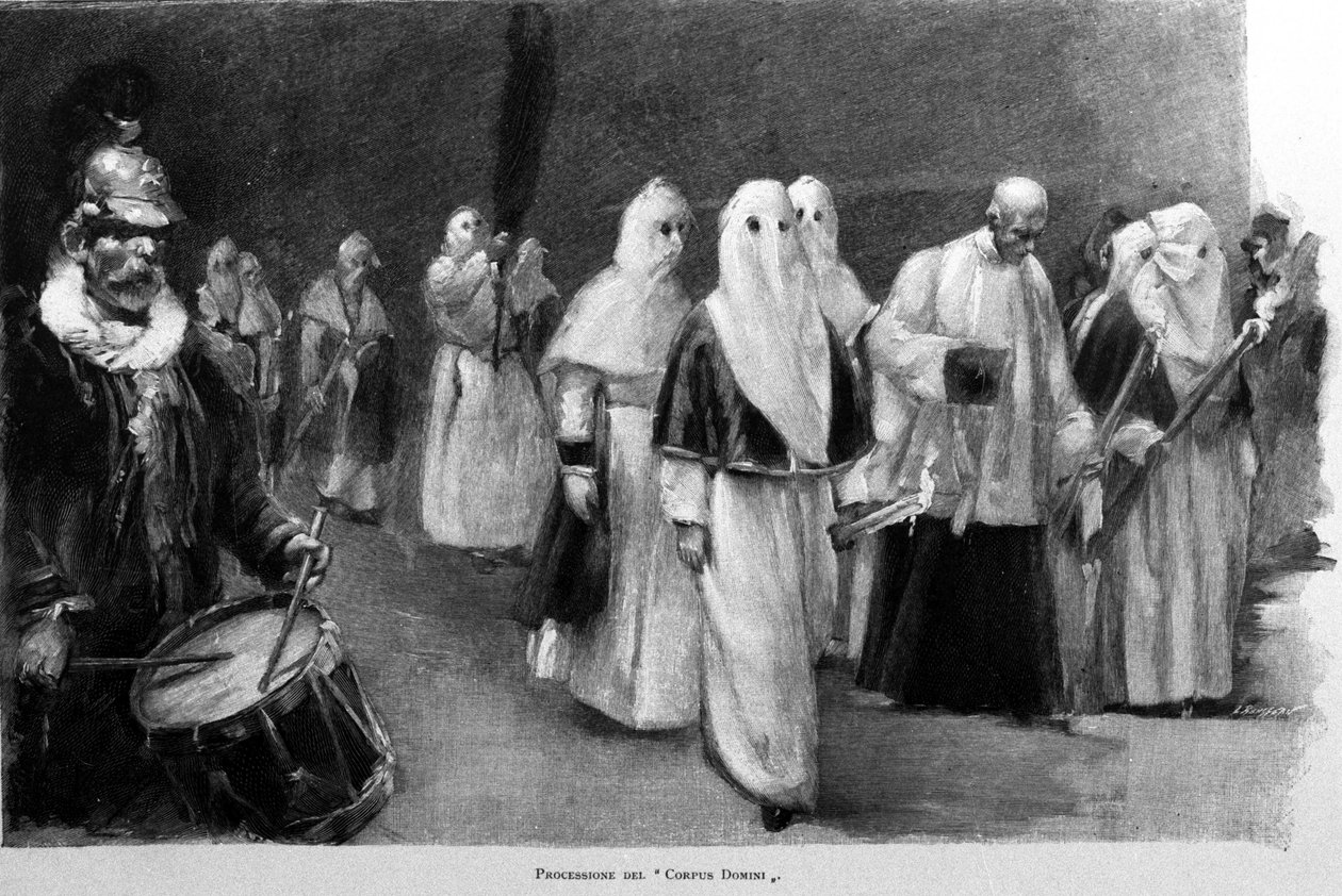 Procession af Corpus Domini til Palermo af Unknown artist