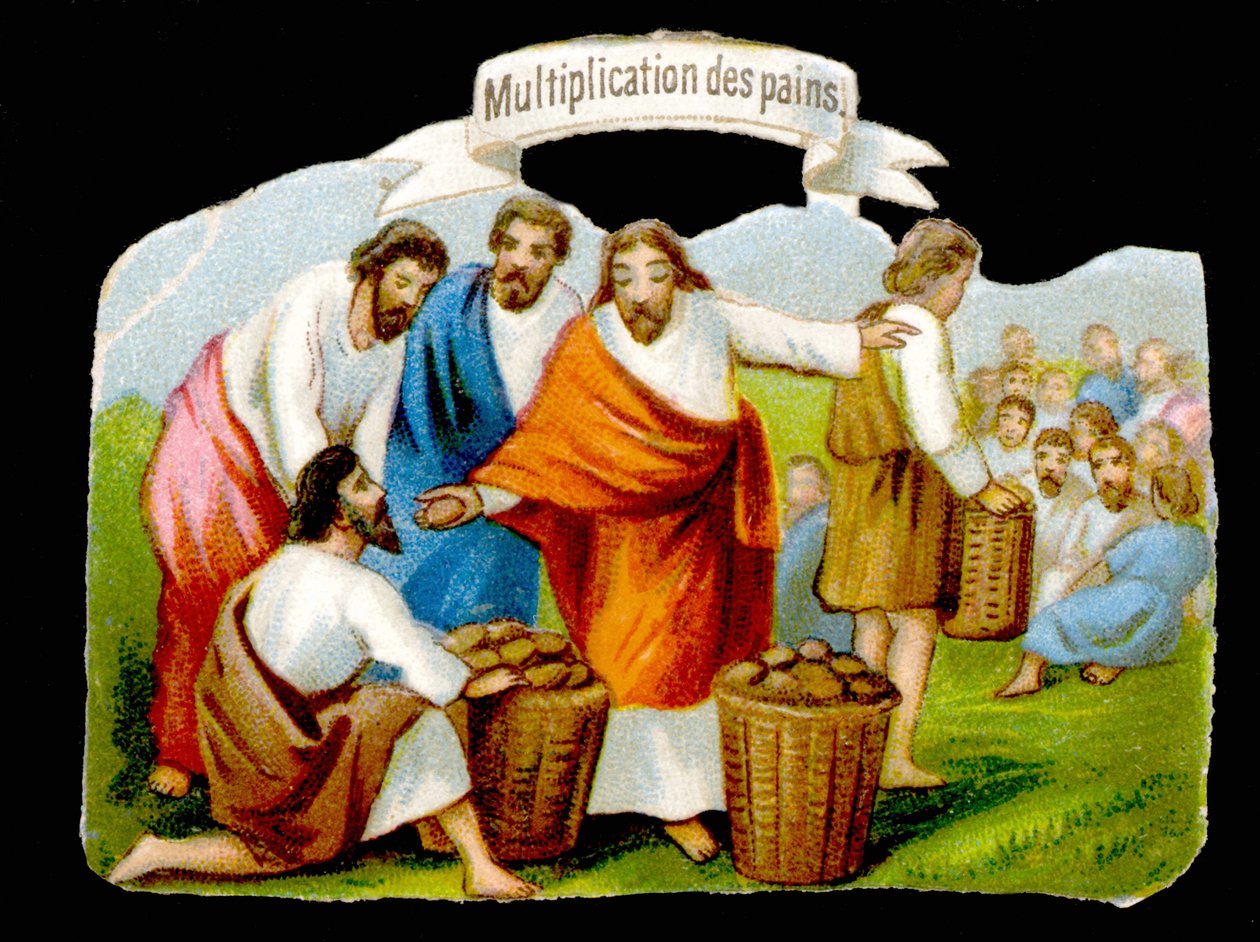 Formering af brød. 1800-tallets kromolitografi af Unknown artist