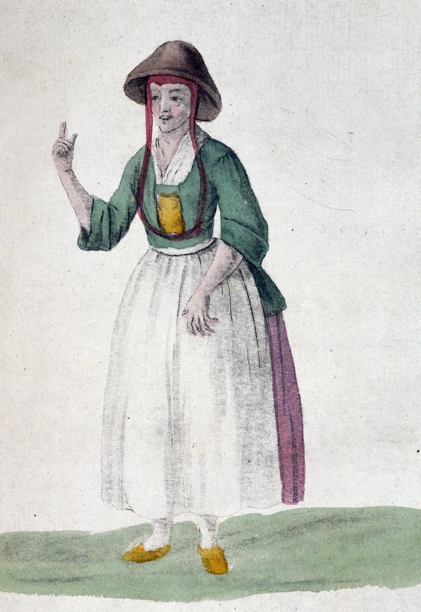 Quaker kvinde - tegning, deb. 19. århundrede af Unknown artist