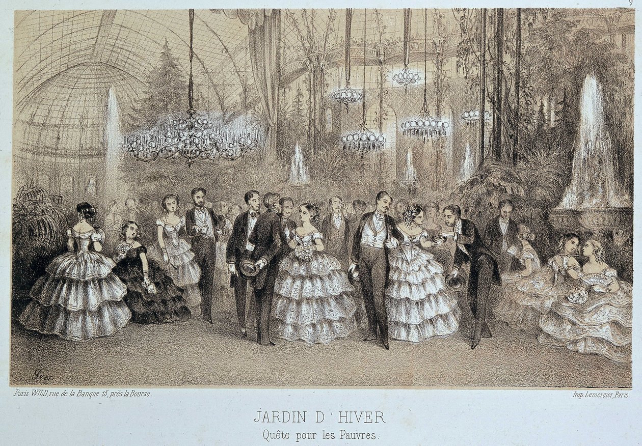 Quest for the poor at the Winter Garden (social ball) af Unknown artist