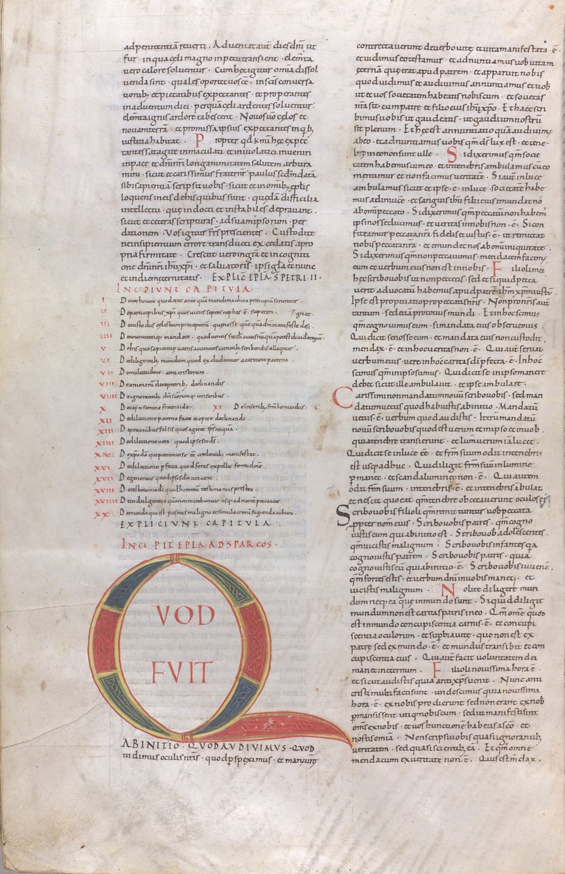 Quod fuit ab initio, illumineret initial af Unknown artist