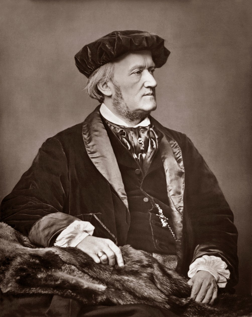 RICHARD WAGNER (1813-1883) tysk komponist. Portrætfoto af Unknown artist