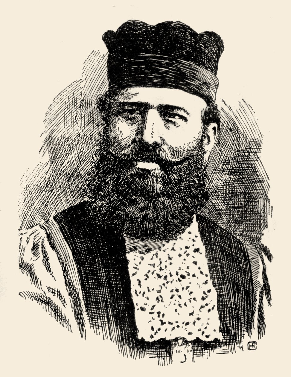 Rabbiner Benjamin Artom var Haham for de spanske og portugisiske jøder i Storbritannien. af Unknown artist