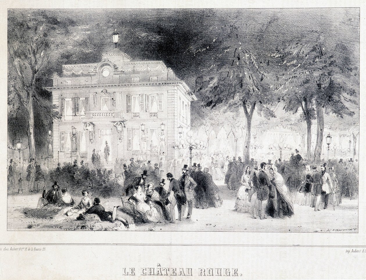 Reception foran det røde slot. af Unknown artist