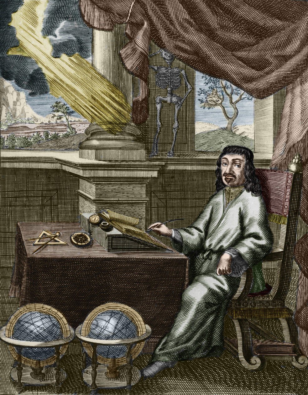 René Descartes (1596-1650), fransk filosof og matematiker. af Unknown artist