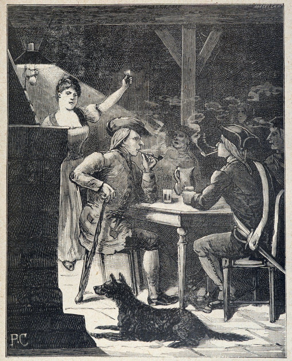 Repere mal berømmelse i Cartridge King of the Bandits, Populær roman fra slutningen af det 19. af Jules de Grandpre. af Unknown artist