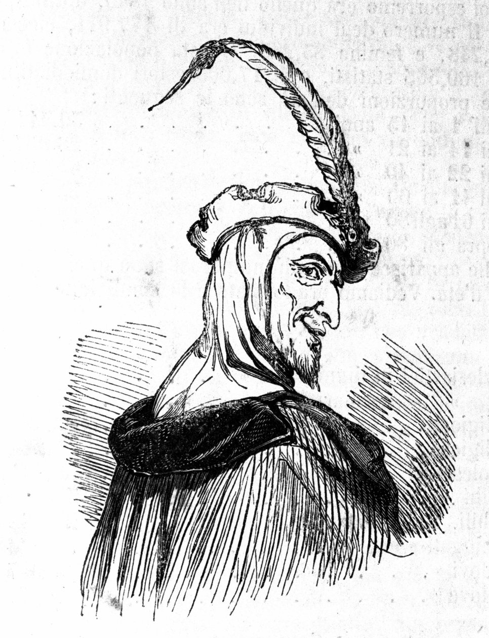 Repræsentation af Mephistopheles (Mephisto), karakter af legenden om Faust. Indgravering af det 19. århundrede af Unknown artist