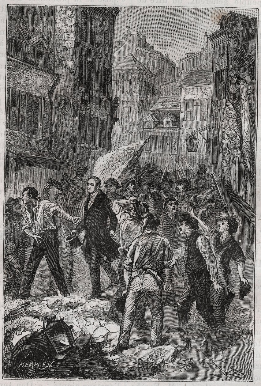 Kanutternes oprør i Lyon i 1831 - Louis Bouvier-Dumolart (Dumolard) (Bouvier Dumolart) præfekt og stedfortræder Lyonnais løsladt af Unknown artist