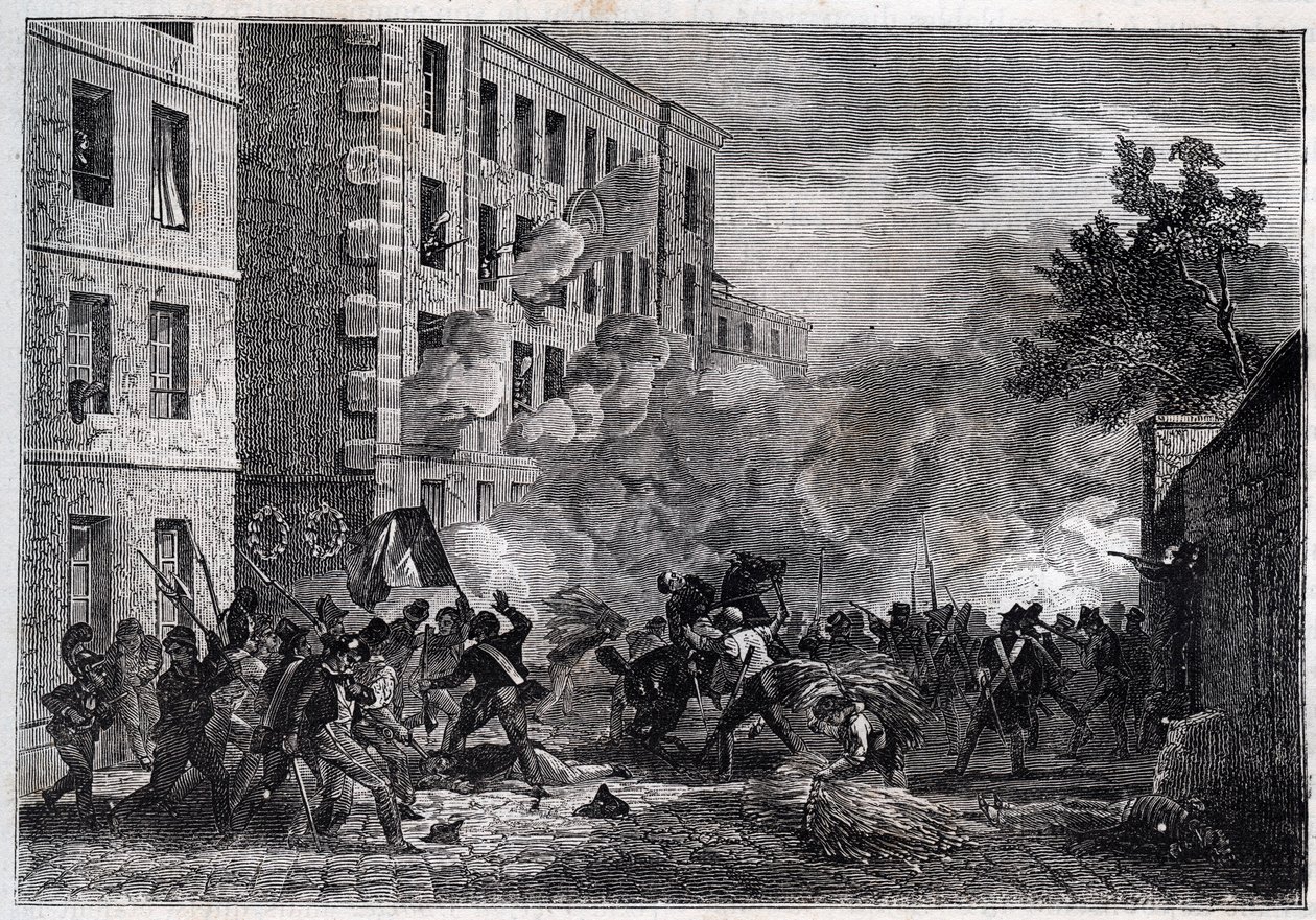 Revolution 1830 - Polyteknikeren Louis Vaneau (Vanneau af Unknown artist