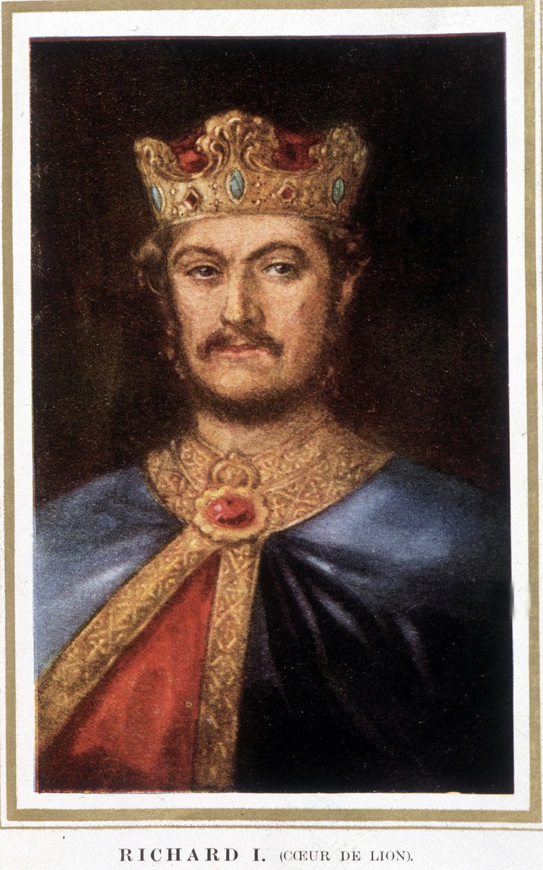 Richard I Heart of Lion - fra en gravering fra British Museum af Unknown artist