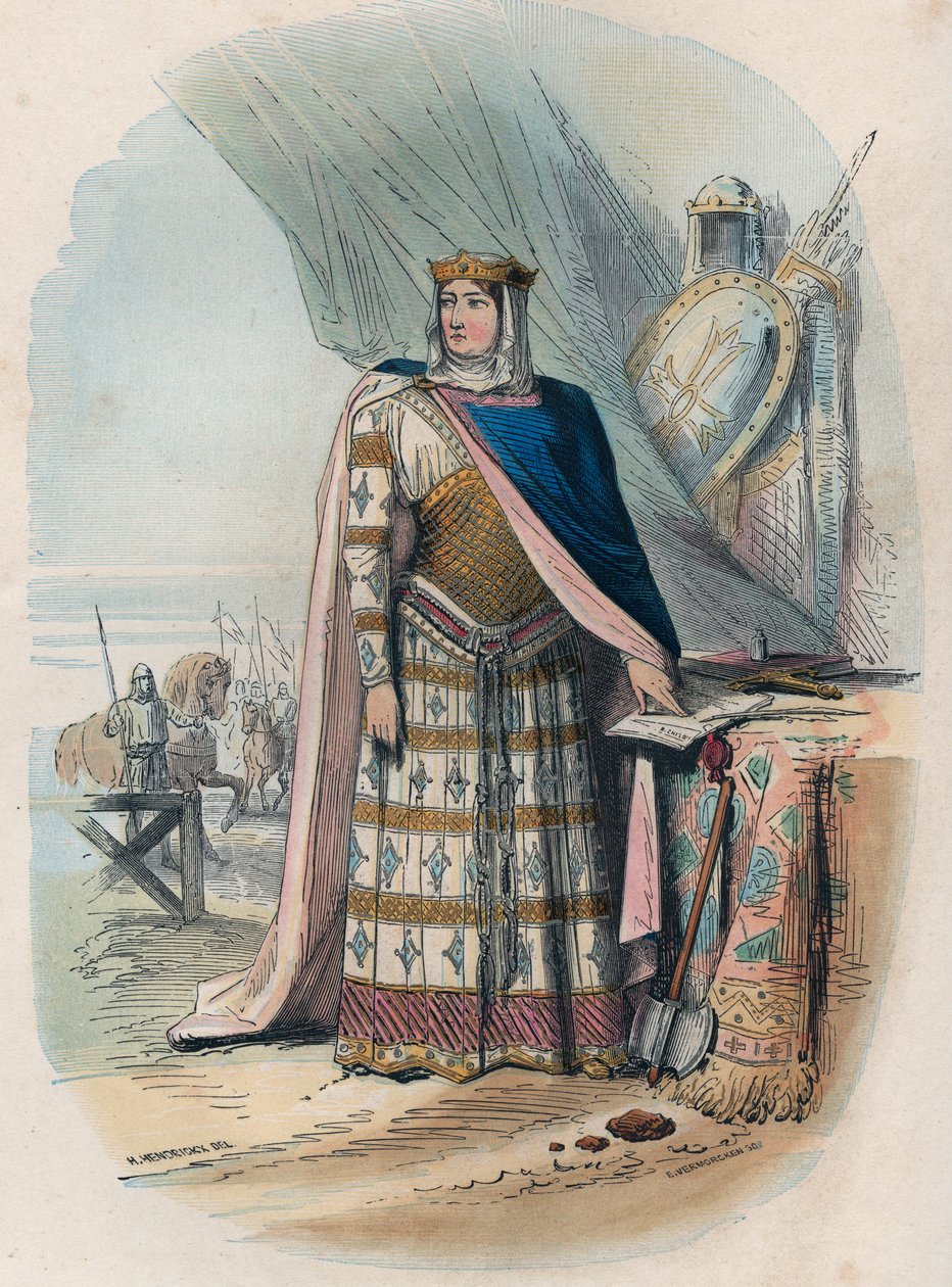 Richilde af Ardennerne (eller Richilde af Provence) (ca. 845? 2. juni 910, Kongeriget Nedre Bourgogne) var den anden ægtefælle af Karl den Skalde, konge og kejser af frankerne - Portræt af Richilde d