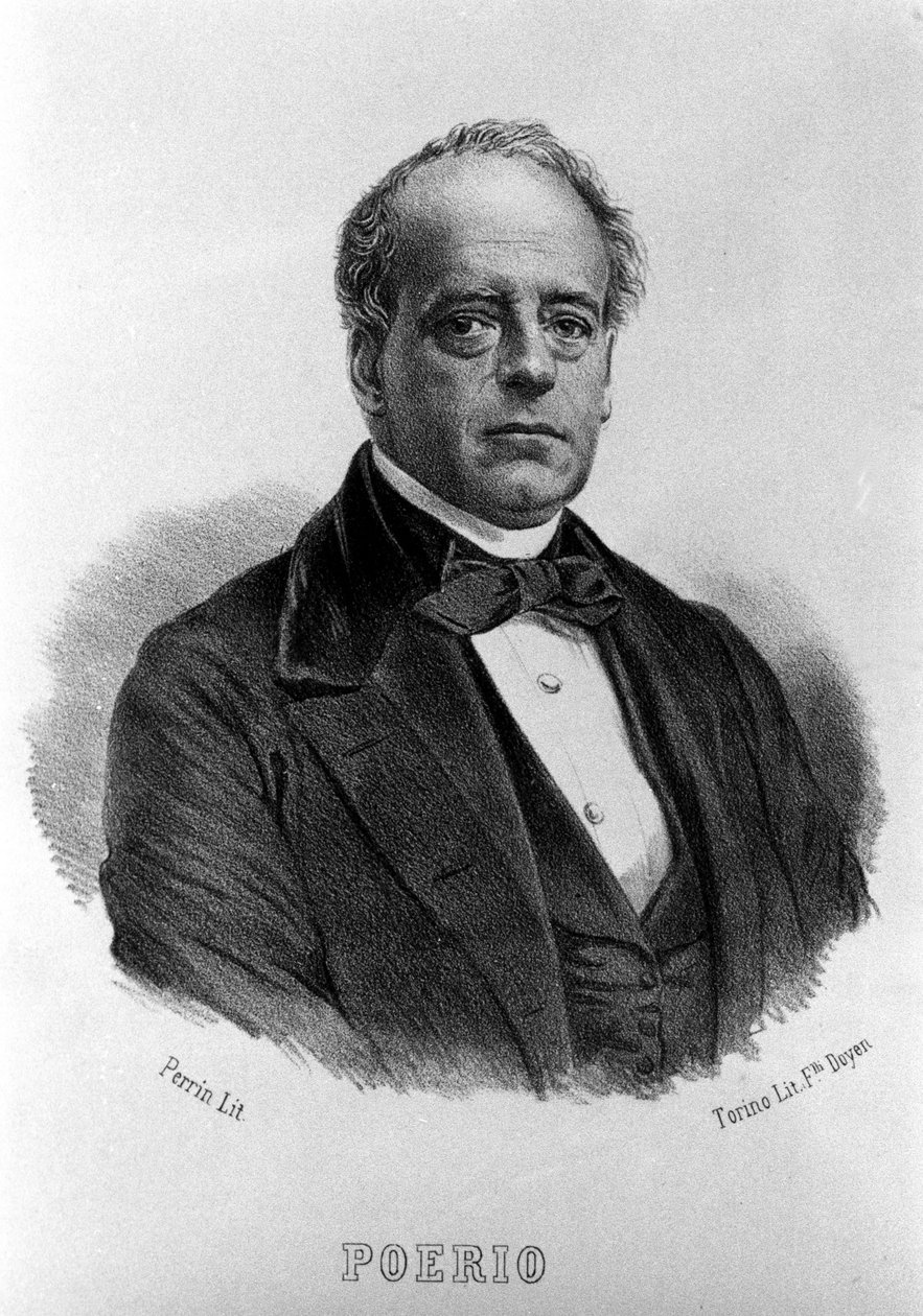 Risorgimento: portræt af Carlo Poerio (1803-1867), italiensk revolutionær. Gravering 1800-tallet. af Unknown artist