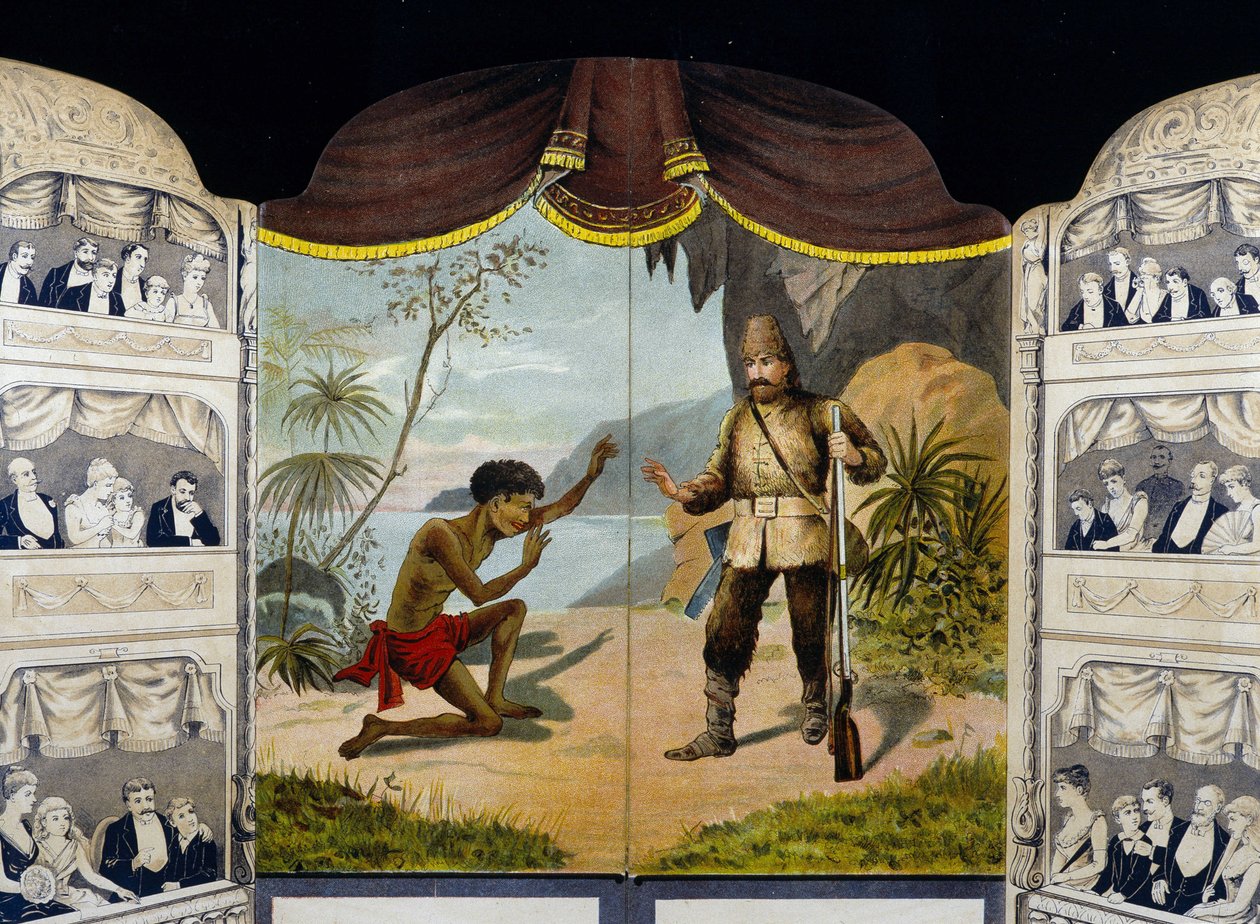 Robinson Crusoe møder fredag af Unknown artist