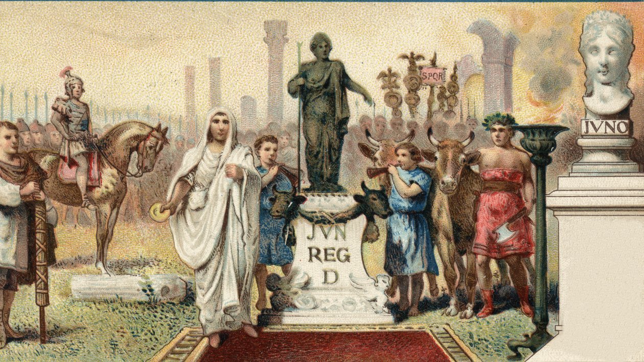 romersk politisk system. Plebens Tribune: Caius Sempronius Gracchus (Gaius (Caius) Sempronius Gracco) (154-122 f.Kr.), en romersk statsmand (med tilnavnet "The Gracques" med sin bror) skabte en ny by (Junonia) i Kartago til kolonien. Kromolitografi af l af Unknown artist