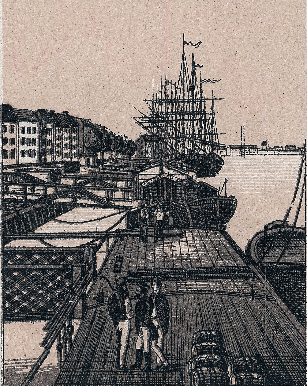 Rotterdam, Holland: udsigt over havnen i Bollwerk. i "" Verden illustrerer 168 visninger"" Udateret (slutningen af 1800-tallet) af Unknown artist